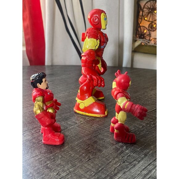 3 Iron Man action figures poseable 5" 2.5" collectable rare lot Marvel 2014 - Picture 3 of 10